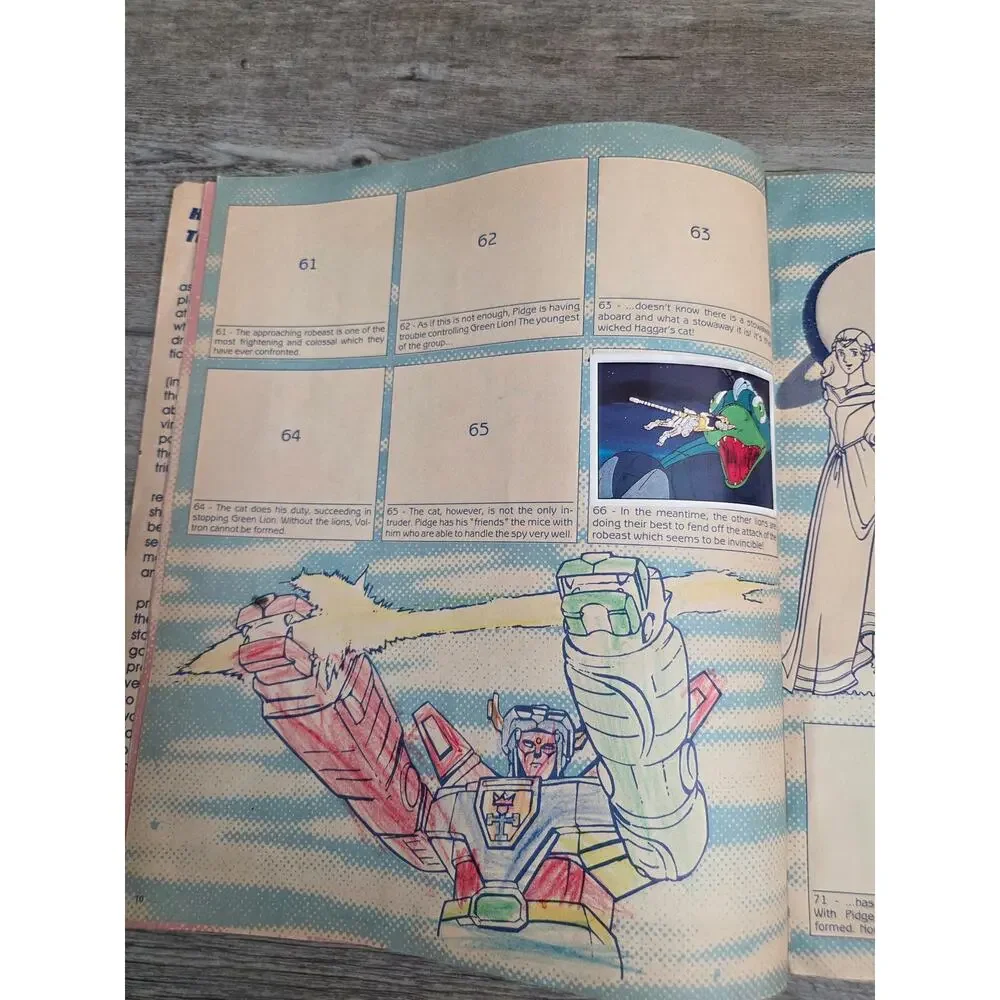 Vintage 1984 Panini Voltron: Defender of the Universe Sticker Album Collectible!